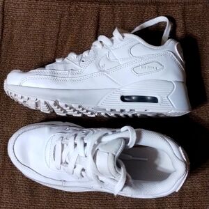 Nike Air Max, SIZE BIG SIZE 2.5, ALL WHITE LEATHER